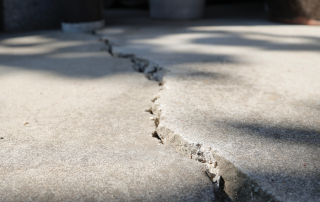 cracked concrete slab